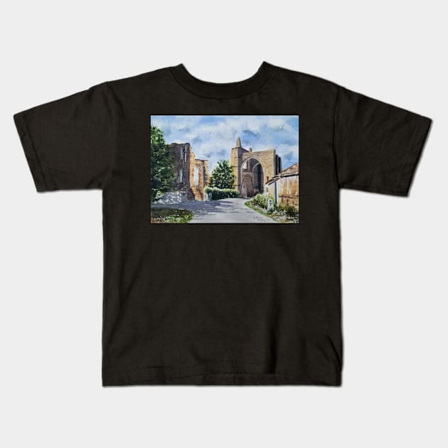 Convento de San Anton - Camino de Santiago Kids T-Shirt by CatherineMcCoy